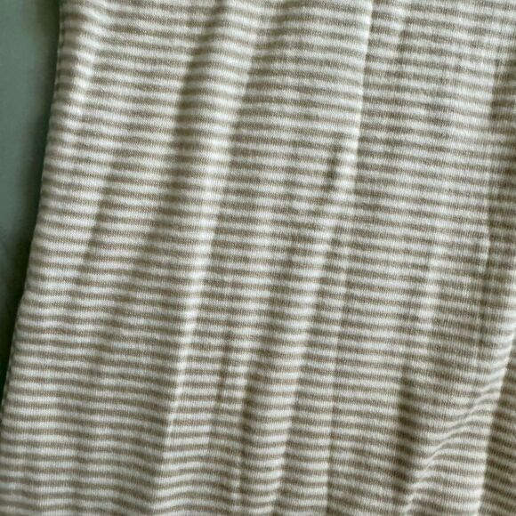 NWT New Lot 2 OLD NAVY Skinny Striped Tank Tops Tan Blue White Stripe Large - Picture 2 of 3